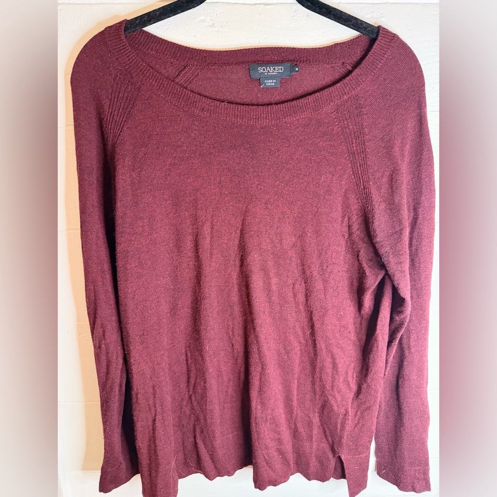 Soaked Burgundy Sweater